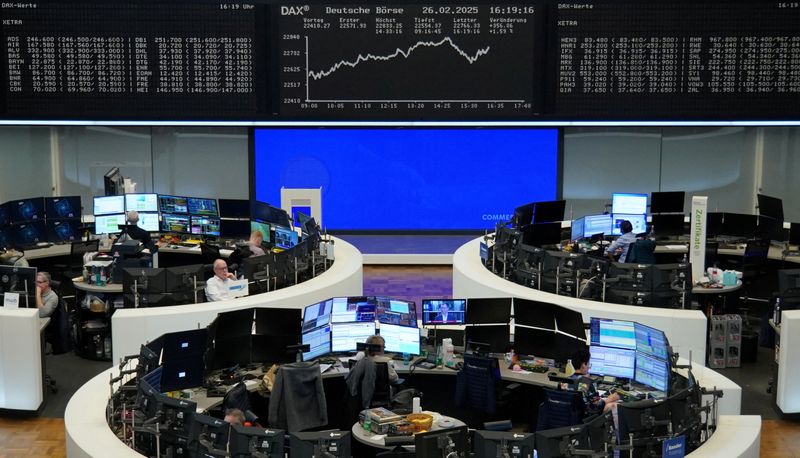 Stocks drop as Trump says tariffs start Tuesday; euro gains